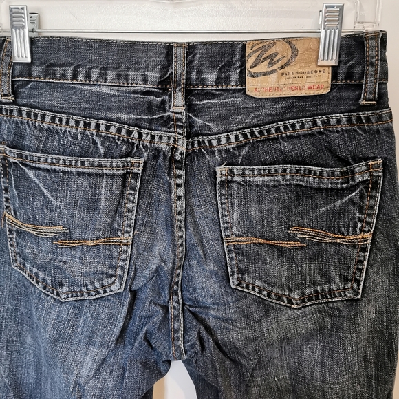 WAREHOUSE ONE | Straight Leg Jeans, Denim Blue - Picture 6 of 7